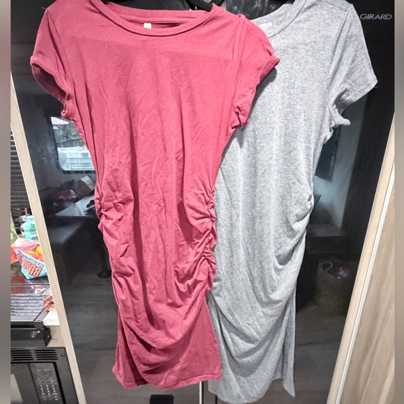 3 trendy/comfy T-Shirt bodycon pinup/comfy dresses in Black,burgundy and Gray - Picture 3 of 5